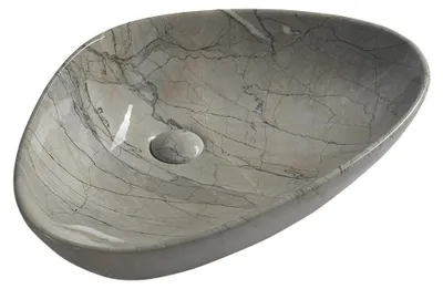 Produktbild von Sapho DALMA Keramik-Waschtisch 58,5x39 cm, grigio