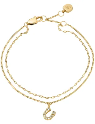 Produktbild von Fossil Armband Damen Sutton Horseshoe Edelstahl Goldfarben JF04907710