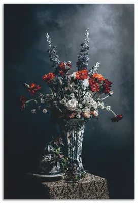 Produktbild von ARTland Wandbild Alu für Innen & Outdoor Mohnblumen Stilleben Größe: 40x60 cm