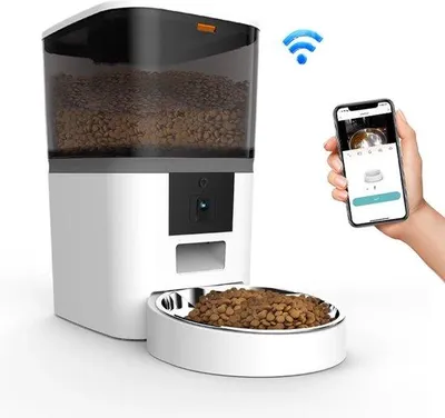 Produktbild von Automatische Futterbox 4L Weiß für kleine Hunde und Katzen