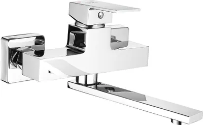 Immagine prodotto di Miscelatore per lavabo a parete con bocca girevole Laveo Kvadrato cromo