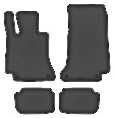 Image de Tapis de sol en moquette pour Mercedes E W213 2015- (coupé) – jeu 4 pièces, gris graphite, sur mesure – Wielganizator DURBAN