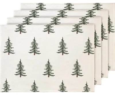Produktbild von Platzset Weihnachten 4er Set Abwaschbar Grün 30x45cm
