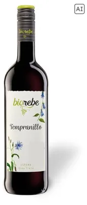Produktbild von Biorebe Rotwein Tempranillo trocken Spanien 1 x 0,75 L /vegan