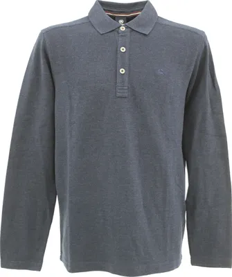 Produktbild von 31085 Lerros, , Herren langarm Polohemd Poloshirt, Mittelstrick, navy blue , M