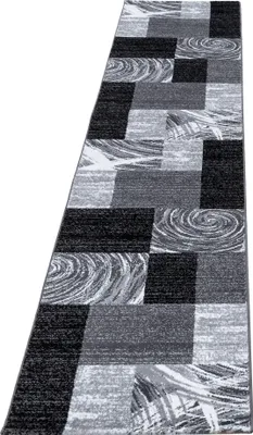 Produktbild von Parma Jawa teppich kurzflor läufer 80x300cm schwarz