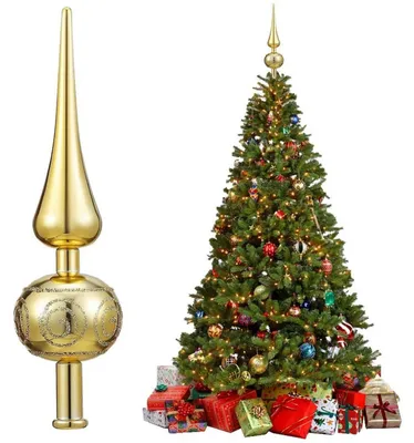 Produktbild von Weihnachtsbaumspitze Stern Gold Matt für Weihnachtsbaumdekoration