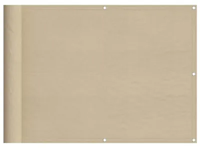 Obrázok produktu pre vidaXL Balkónová zástena na súkromie Béžová 75x1000 cm 100 % Polyester-Oxford
