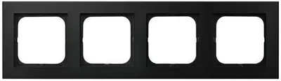 Produktbild von Ospel Sonata Vierfachrahmen schwarz metallic (R-4R/33)