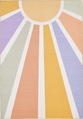Produktbild von Kinderteppich Sonnenstrahlen Bunt 120 x 170 cm Rechteckig