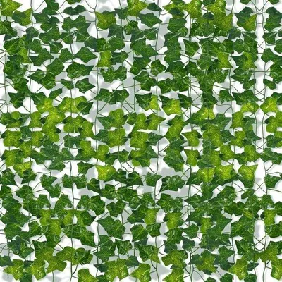 Immagine prodotto di Ghirlanda di edera artificiale, 36 pezzi, 2,1 m, resistente ai raggi UV, verde
