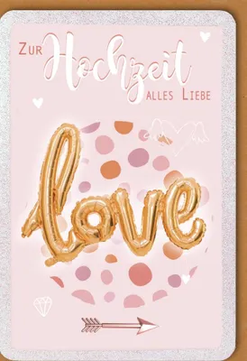 Produktbild von A - 91GD1053 - Zur Hochzeit - Glückwunschkarte Format 11,5 x 17 cm