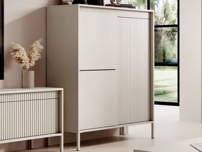 Produktbild von GrainGold Kommode Sorano - Kommode mit Türen - Sideboard, TV-Kommode - Kommode Beige