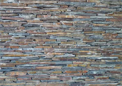 Produktbild von Wallario Poster - Natursteinmauer in grau braun, Kunstdruck Größe: 70 x 100 cm