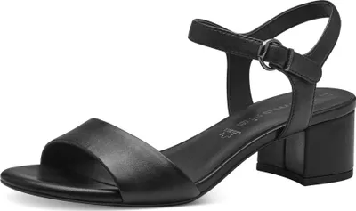 Produktbild von Tamaris Damen Sandalette Leder Sandale Klettverschluss 1-28250-42, Größe:37 EU, Farbe:Schwarz