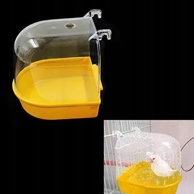 Zdjęcie produktu dla Wanna łaźnia dla papugi papużki nimfy z haczykiem karmnik 14 cm