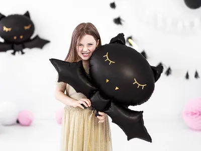 Productafbeelding van PartyDeco FB38, speelgoedballon, folie, zwart, afbeelding, Halloween, universeel