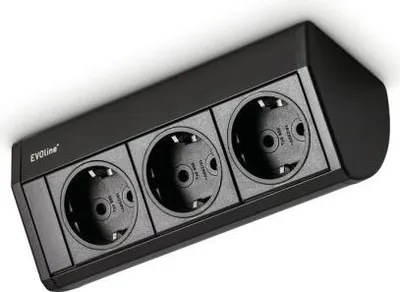 Zdjęcie produktu dla Evoline® UP, natynkowe gniazdko elektryczne, czarny mat