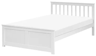 Obrázok produktu pre BELIANI Posteľ, biela, drevená, z borovicového dreva, 120 x 200 cm, rám s roštom, minimalistický, škandinávsky štýl