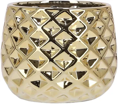 Immagine prodotto di Vaso in Vetroceramica KOTARBAU® per piante, vaso interno per fiori e piante, 13 cm, color oro