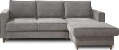 Produktbild von Best Mobilier Jake, Ecksofa, Grau, 4 Sitz(e), Jake, Samt, Holz