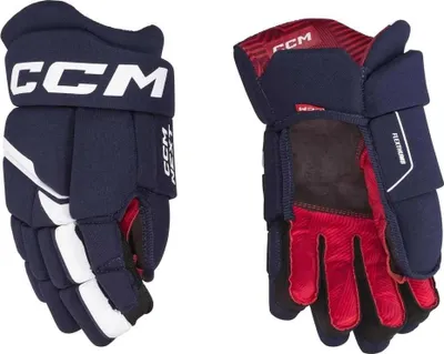 Two hockey gloves shown from different angles against a white background.