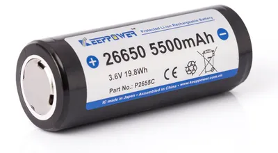 Produktbild von Keeppower Lithium Ionen Akku Typ 26650 5500 mAh