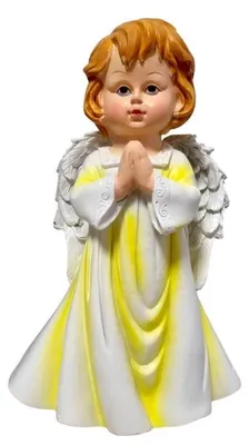Zdjęcie produktu dla Figurka Anioł Modlący się - Żółty 22cm - Art Sacrum
