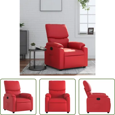 Obrázok produktu pre Obývací obchod recliner červená Imitácia kože