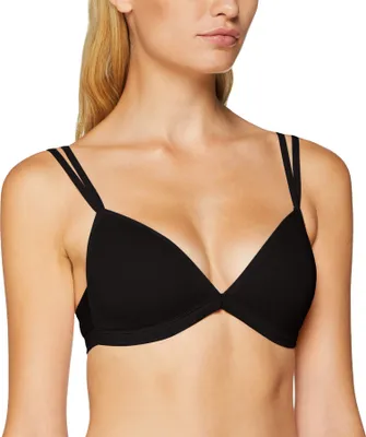 Produktbild von SKINY L. padded triangle, Schwarz, Wirefree, Einfarbig, Weiblich, Hakenverschluss, Rücken