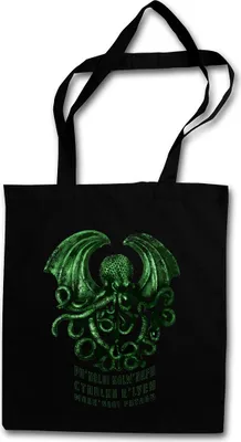 Produktbild von Urban Backwoods Cthulhu R'Lyeh, Stofftasche, Farbe: Schwarz