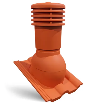 Produktbild von Bandloo VENTOS X – PLUS R Ziegelrot 150 mm – Dachentlüfter für Betonziegel