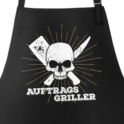 Produktbild von Herren Grillschürze Auftragsgriller Totenkopf Skull Küchenschürze Barbecue-Schürze Fun-Schürze Moonworks® schwarz unisize
