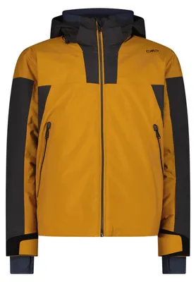 Imagen del producto de Chaqueta de esquí para hombre CMP, color marrón, talla 52, con capucha desmontable