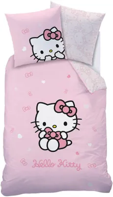 Obrázok produktu pre Obliečka na perinu Hello Kitty Cute – 140 x 200 + 63 x 63 cm – bavlna