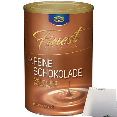 Produktbild von Krüger Finest Selection Typ Feine Schokolade (300g Dose) + usy Block