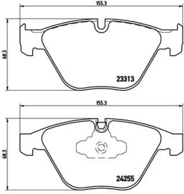 Produktbild von Brembo Bremsbelagsatz, Scheibenbremse Vorderachse P 06 055
