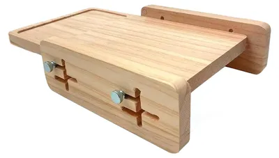 Produktbild von Brotschneidehilfe Holz mit 4 Stufen, Brotschneider für gleichmäßige Scheiben, präzises Schneiden von selbstgebackenem Brot, stabil & langlebig