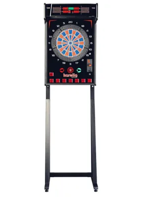 Image de Automate de fléchettes Karella "E-MASTER appareil mural" noir avec pied avec introduction de pièces de monnaie