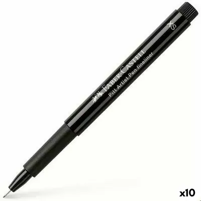 Image de Marqueur permanent Faber-Castell Pitt Artist Marqueur permanent noir 10 pièces
