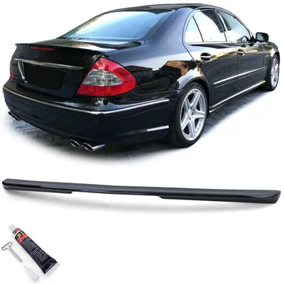 Produktbild von Heckspoiler Spoilerlippe Schwarz Glanz mit ABE für Mercedes E W211 Limo 2003-08