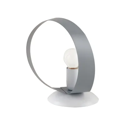 Immagine prodotto di Lampada da tavolo Primula 1 luce in ferro bianco e grigio