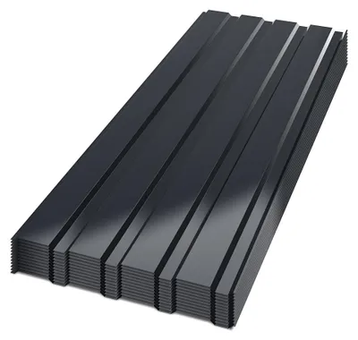 Immagine prodotto di Vigevee, 36 lamiere ondulate per tetti, profilate, in metallo, superficie liscia, fornite con guanti, dimensioni 115x45 cm, spessore 0,25 mm, copertura di 18 m², colore antracite