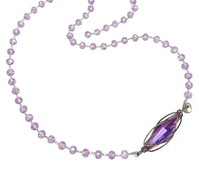 Immagine prodotto di Elzusha - Lunga collana artigianale con cristalli cechi
