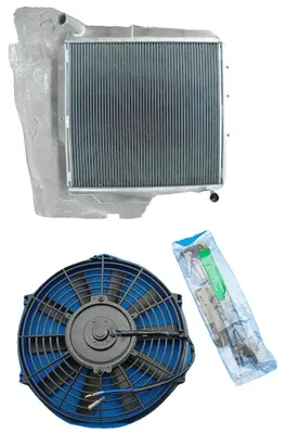 Produktbild von Heizkörper- und Lüfterkit, Aluminium, kompatibel mit 4x4 Fahrzeugmodell FJ73/FJ75, verbesserte Kühlleistung, einfache Installation, verbesserte Motorleistung
