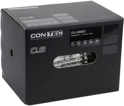 Imagen del producto de Cadena Contec Kette C.8, 8 velocidades, 1/2" x 3/32", caja de 30 metros, color plateado/plateado