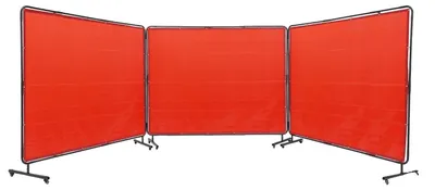 Obrázek produktu pro Svářecí zástěna VEVOR s rámem, třípanelová svářecí zástěna 6' x 8', nehořlavá vinylová svářecí zástěna na 12 otočných kolečkách (6 uzamykatelných), mobilní a profesionální pro dílnu, Ro