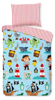 Produktbild von Duvet cover Good Morning 120x150 + 1* 60x70 cm - pirate/sea theme
