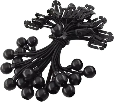 Productafbeelding van Spanningskabels met kogels, 20 stuks, zwart, 25 cm
