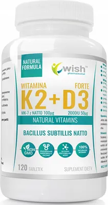 Produktbild von WISH Vitamin K2+D3 forte Knochen, Immunität 120 Tabletten